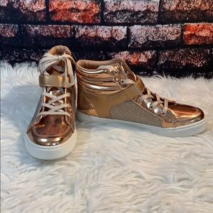 Shiny Gold High Tops